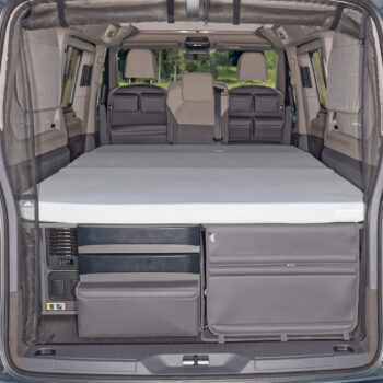 iXTEND Spannbettlaken für original Schlafauflage (Faltbett), VW T7 Beach Camper/Tour, Weiß