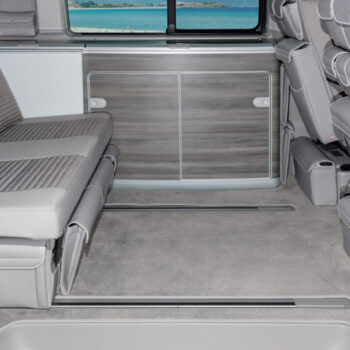 Veloursteppich Fahrgastraum für alle T6/T5 California 2 Bodenschienen (ohne Beach) „Palladium“